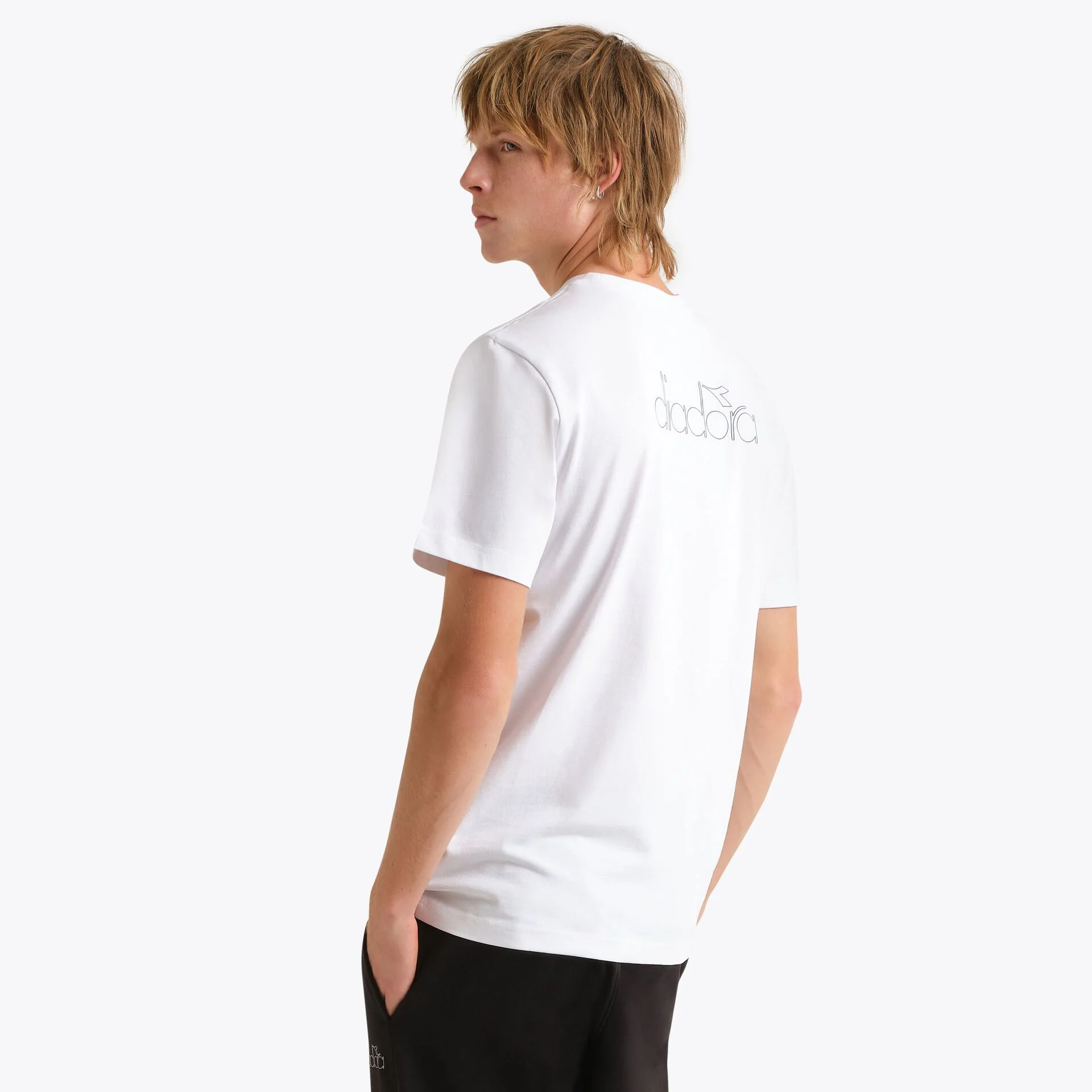 Diadora Outline Logo T-Shirt White