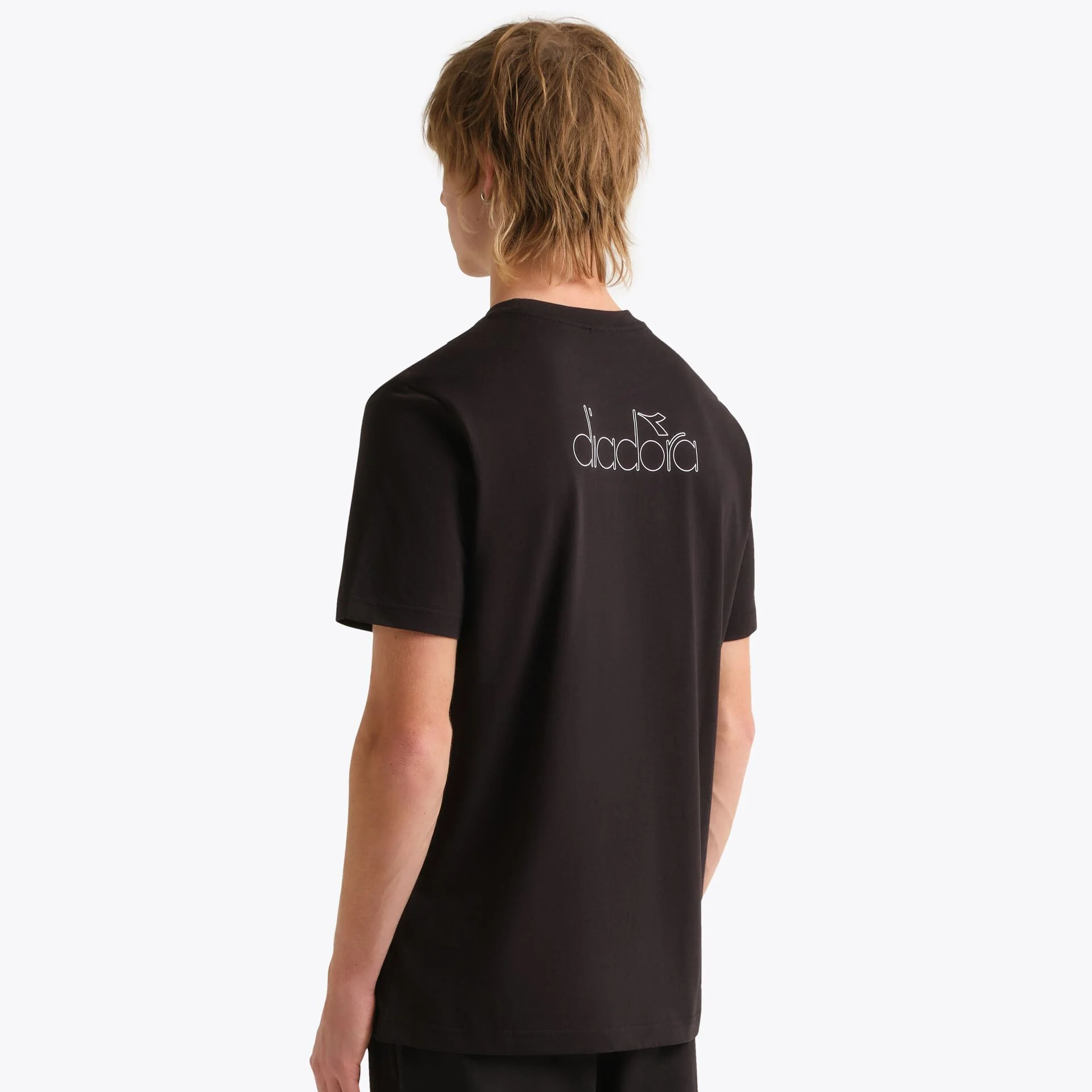 Diadora Outline Logo T-Shirt Black