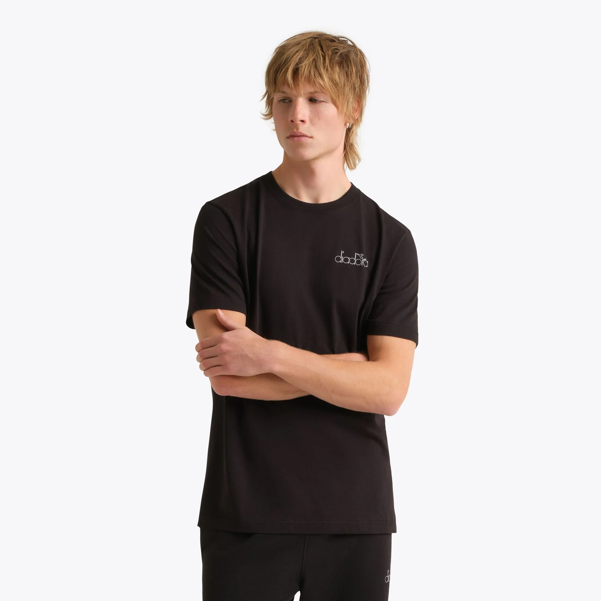 Diadora Outline Logo T-Shirt Black