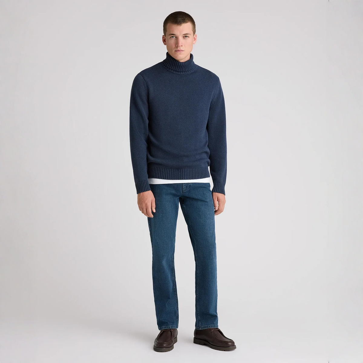 Remus Uomo Roll Neck Knitwear Blue