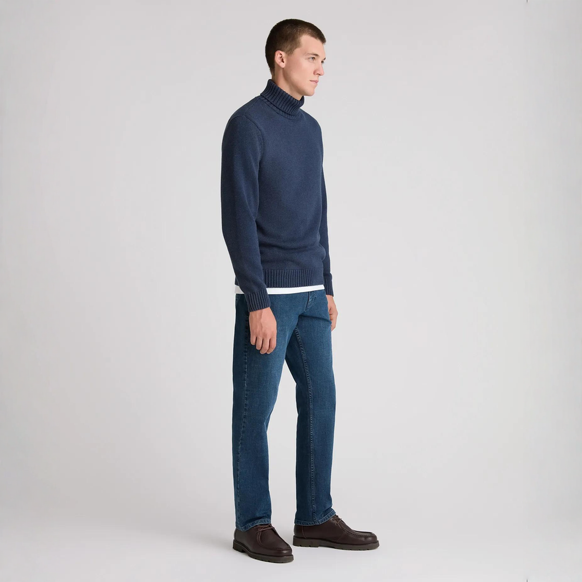 Remus Uomo Roll Neck Knitwear Blue
