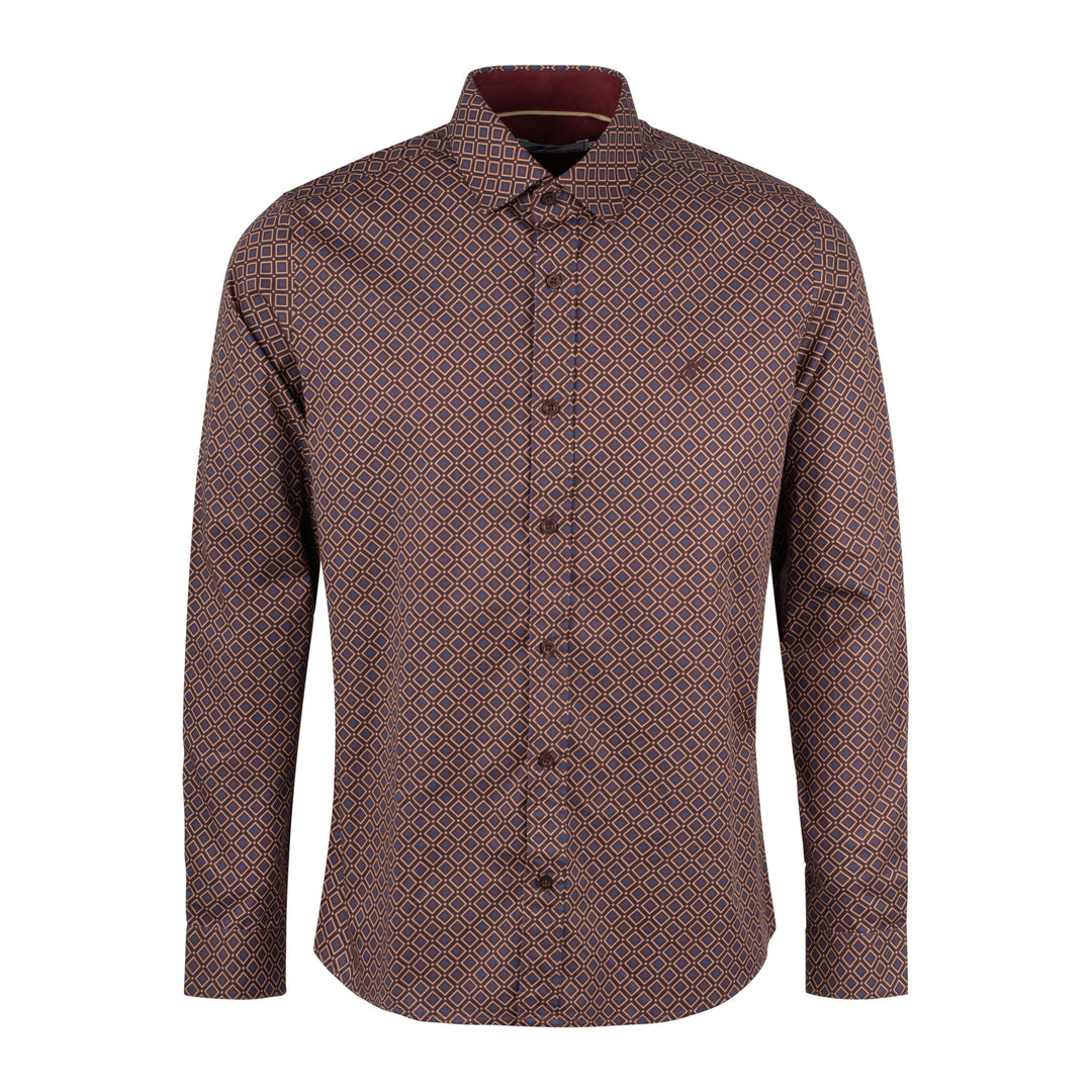 Mish Mash Alto Pattern Shirt Brown