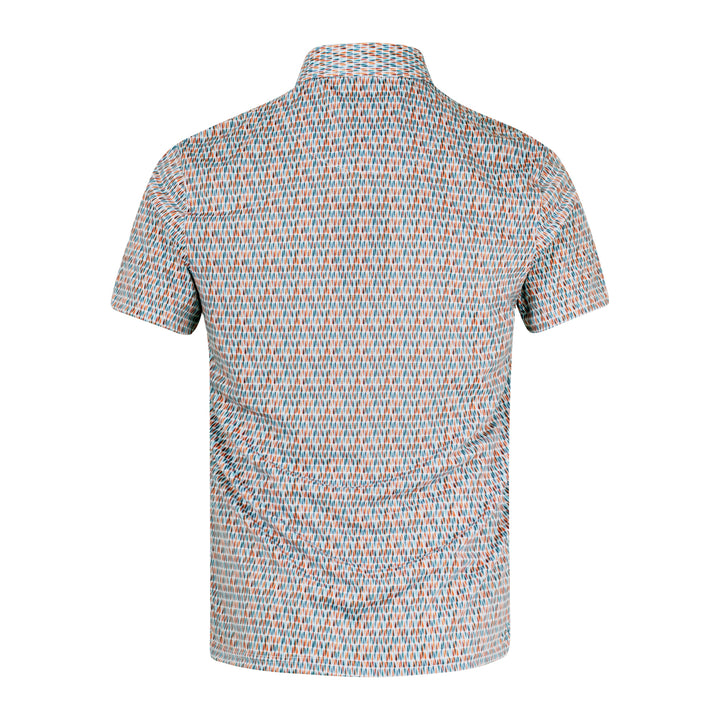 Arthur & Russell Geo Polo Shirt White