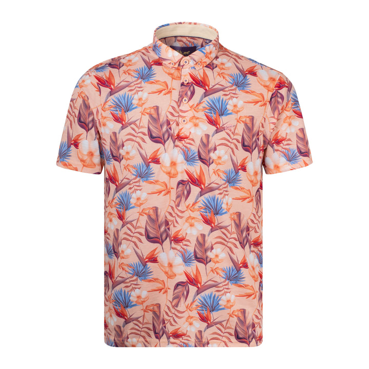 Arthur & Russell Exotic Polo Shirt Peach