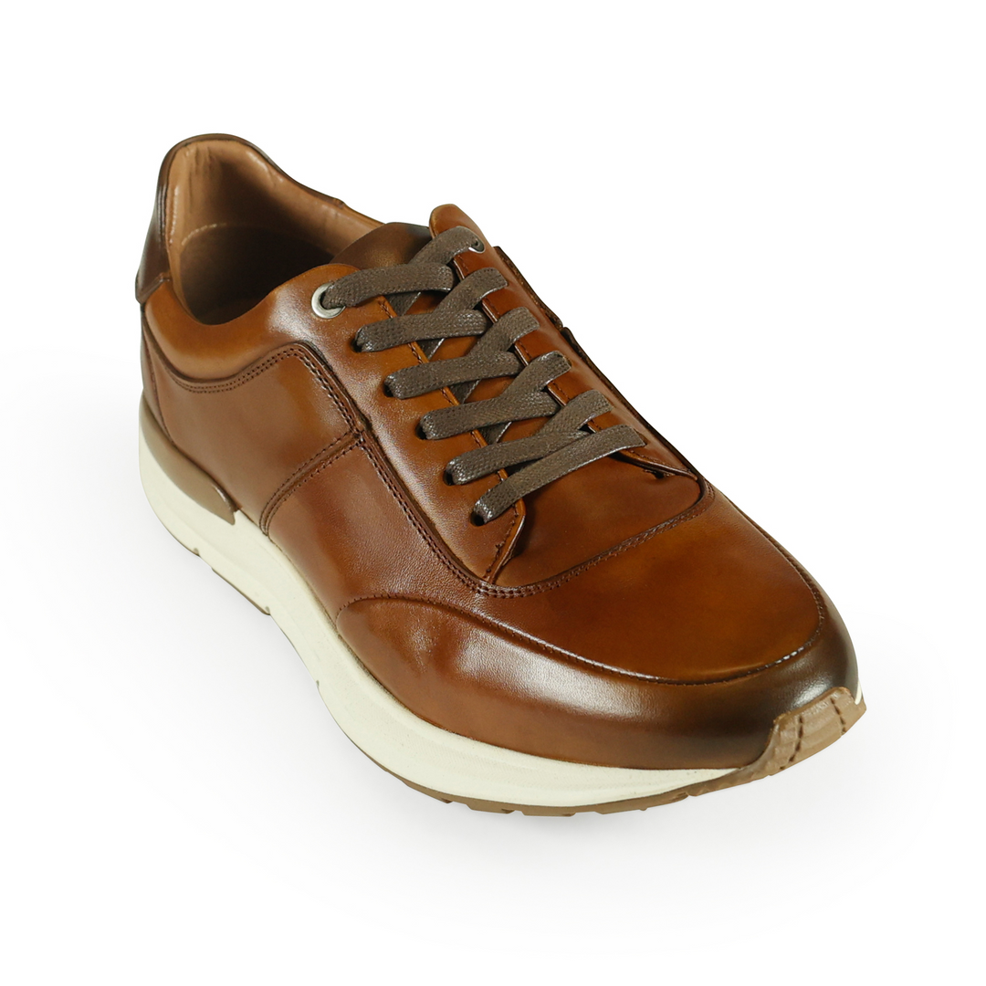 Azor la Mode Calabria Tan Leather Trainers