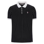Fila Vintage BB1 Striped Polo Shirt Black