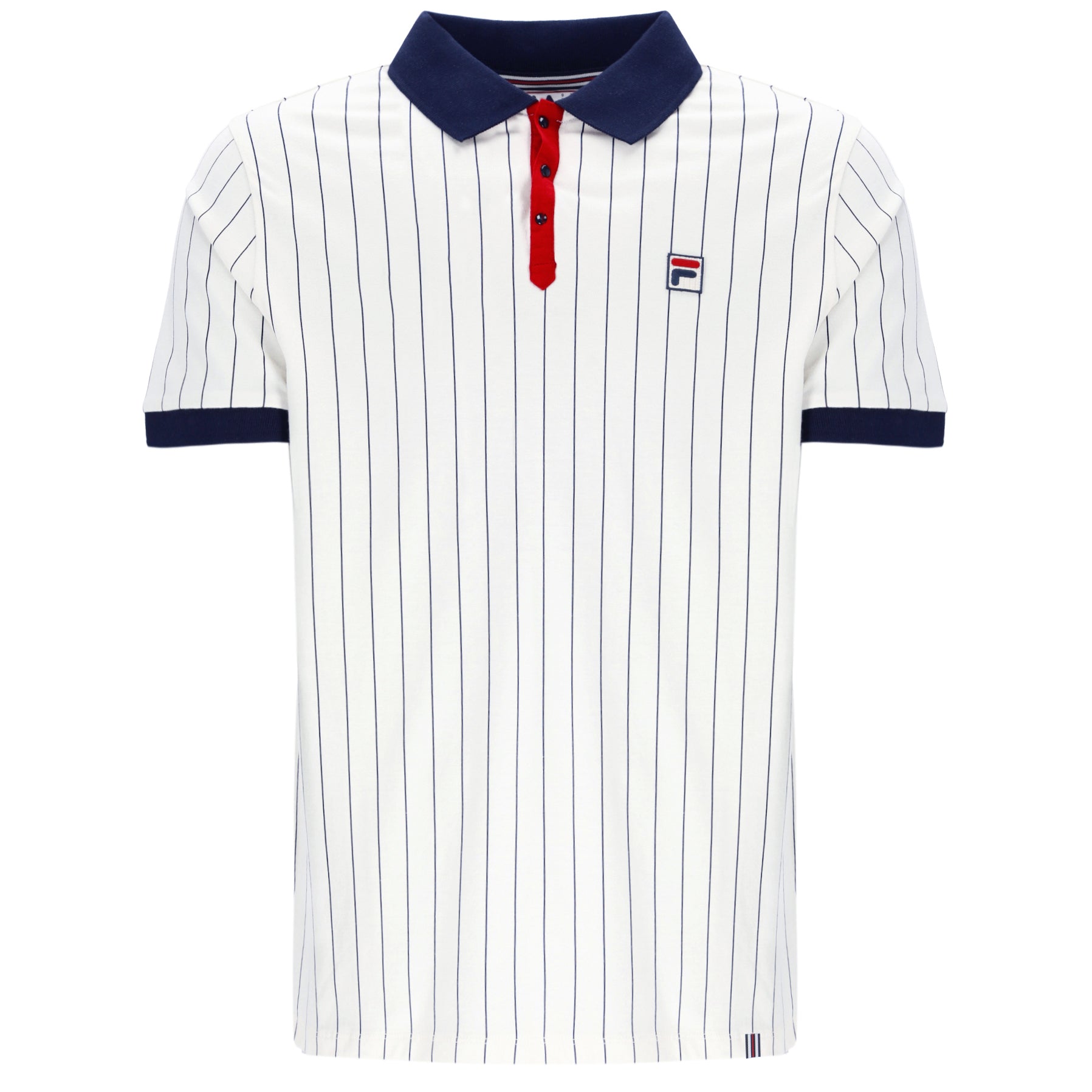 Fila Vintage BB1 Striped Polo Shirt White