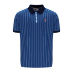 Fila Vintage BB1 Striped Polo Shirt Blue