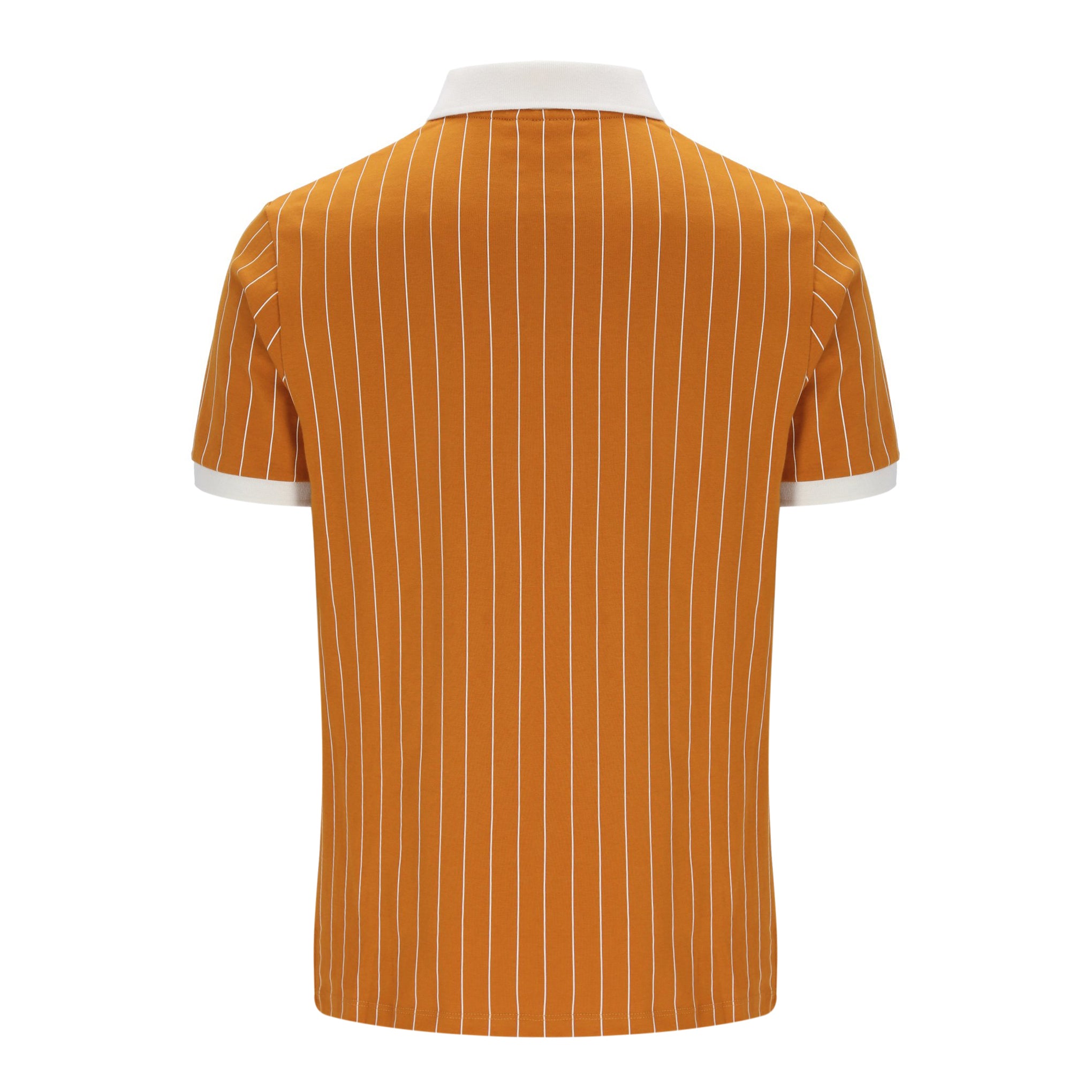 Fila Vintage BB1 Striped Polo Shirt Orange