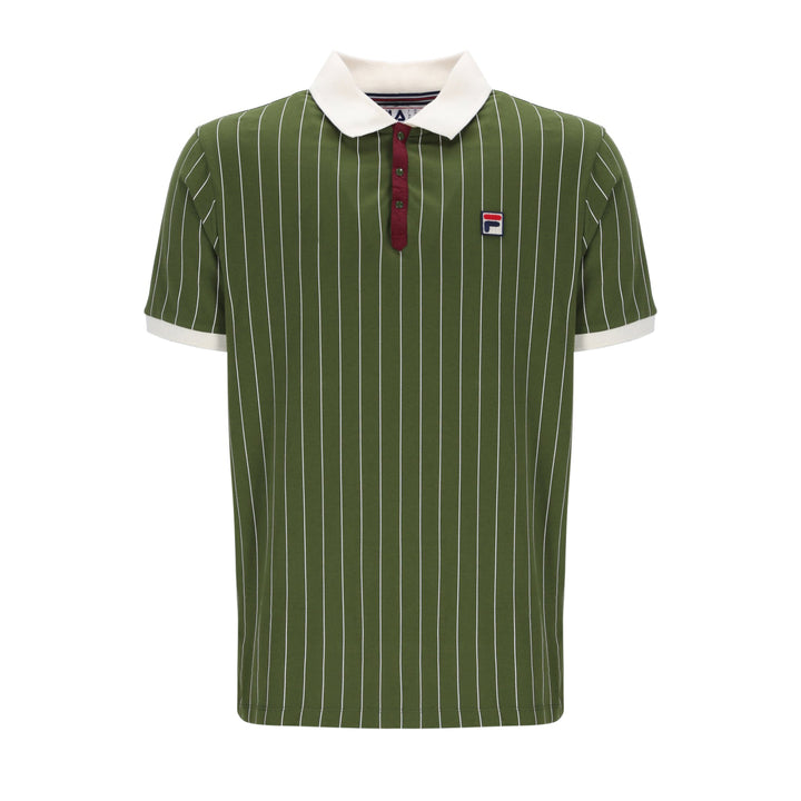Fila Vintage BB1 Striped Polo Shirt Green