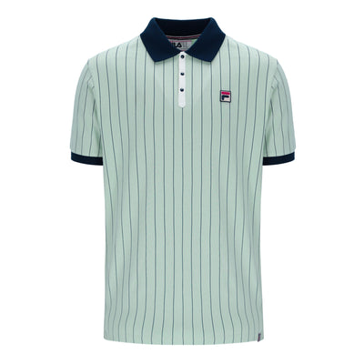 Fila Vintage BB1 Striped Polo Shirt Mint