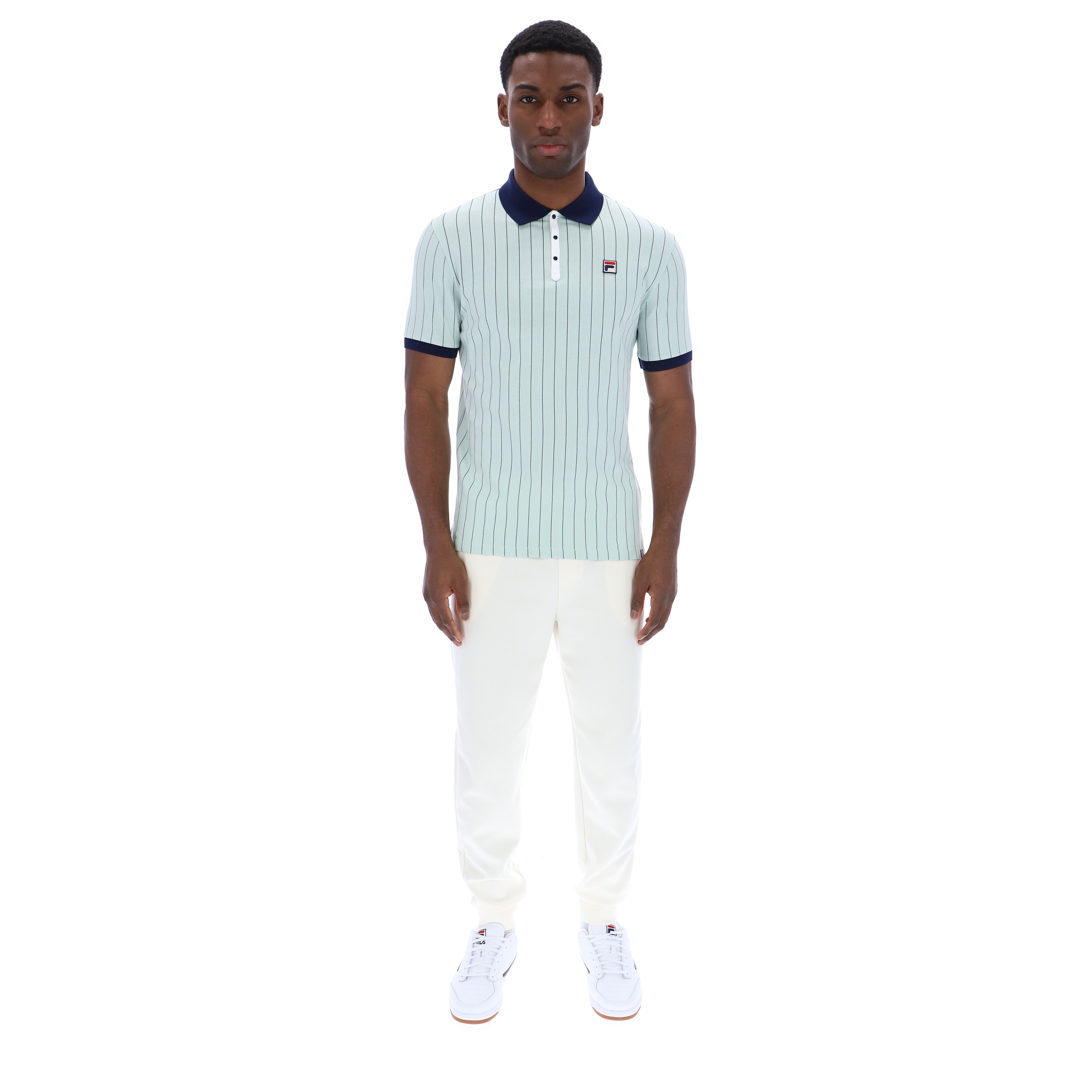 Fila Vintage BB1 Striped Polo Shirt Mint