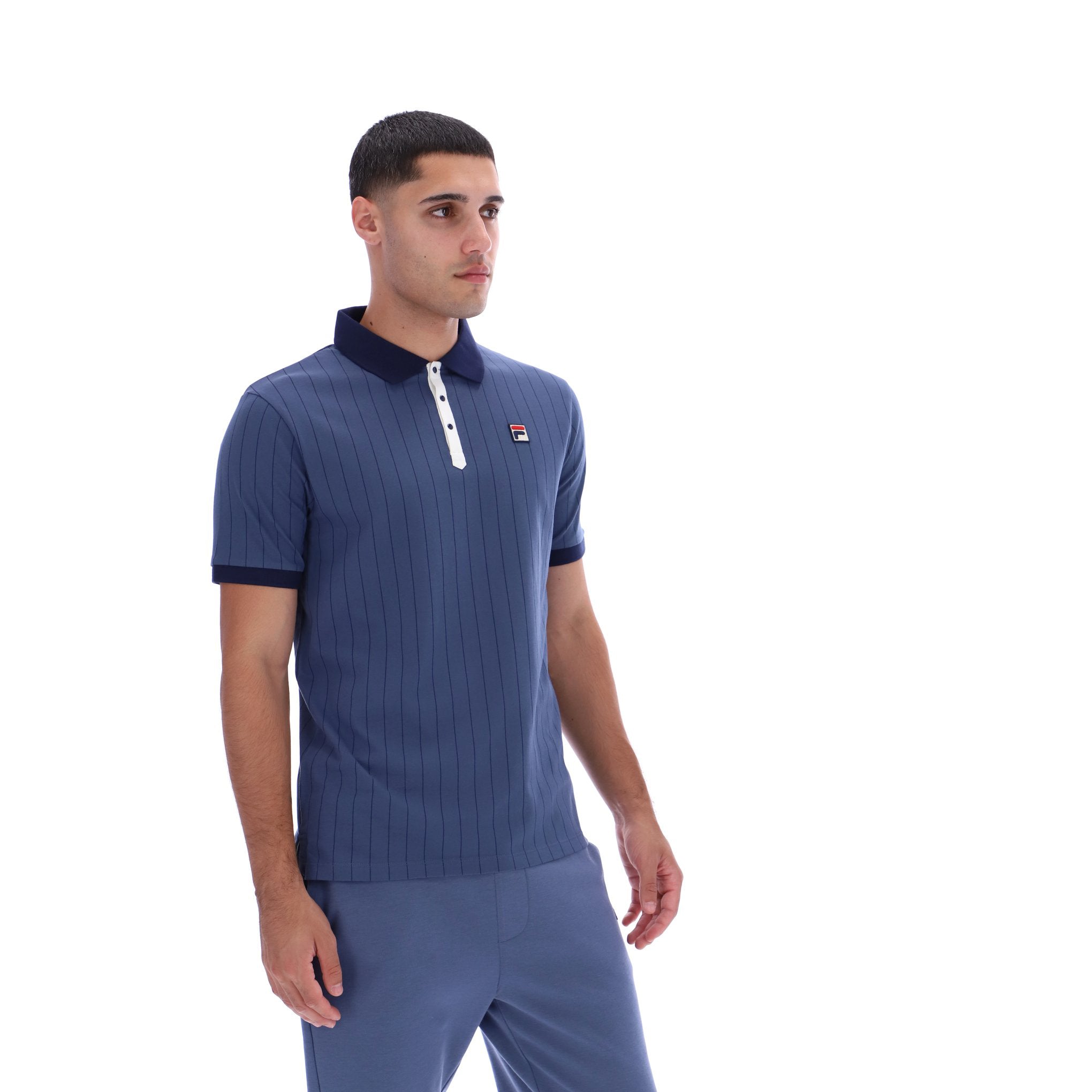 Fila Vintage BB1 Striped Polo Shirt Indigo