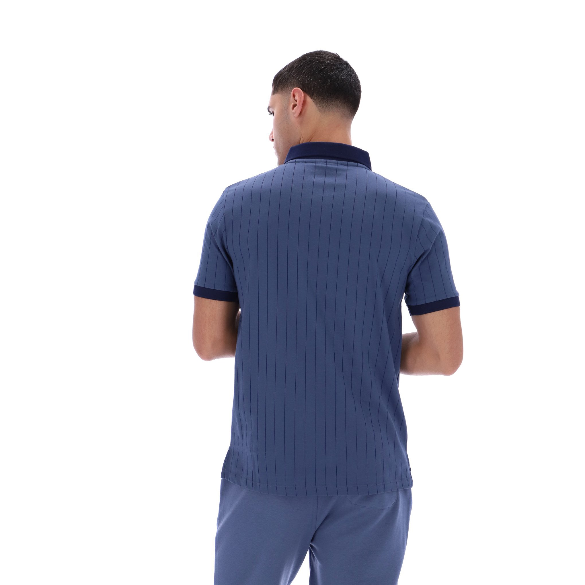 Fila Vintage BB1 Striped Polo Shirt Indigo