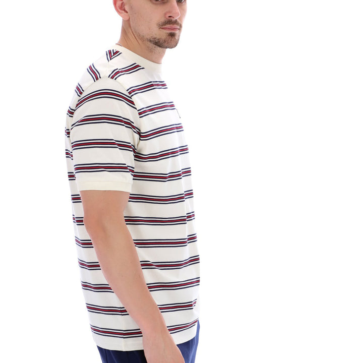 Fila Vintage Bruno Stripe T-Shirt Cream