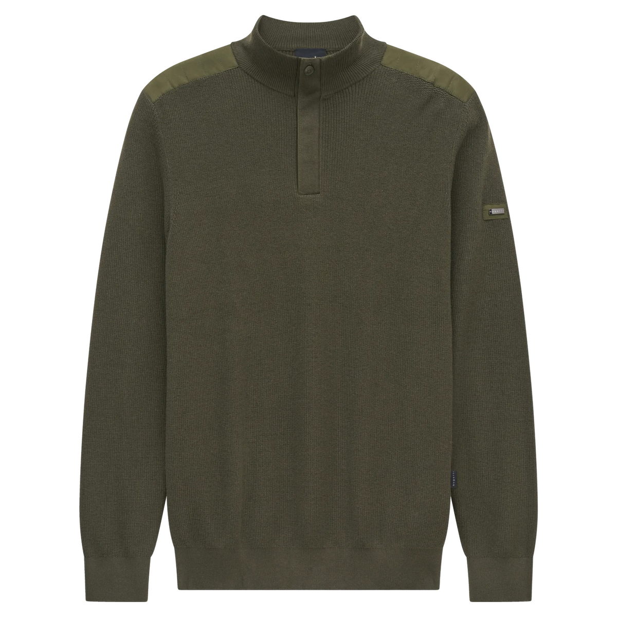 Bugatti Button Knit Sweater Olive