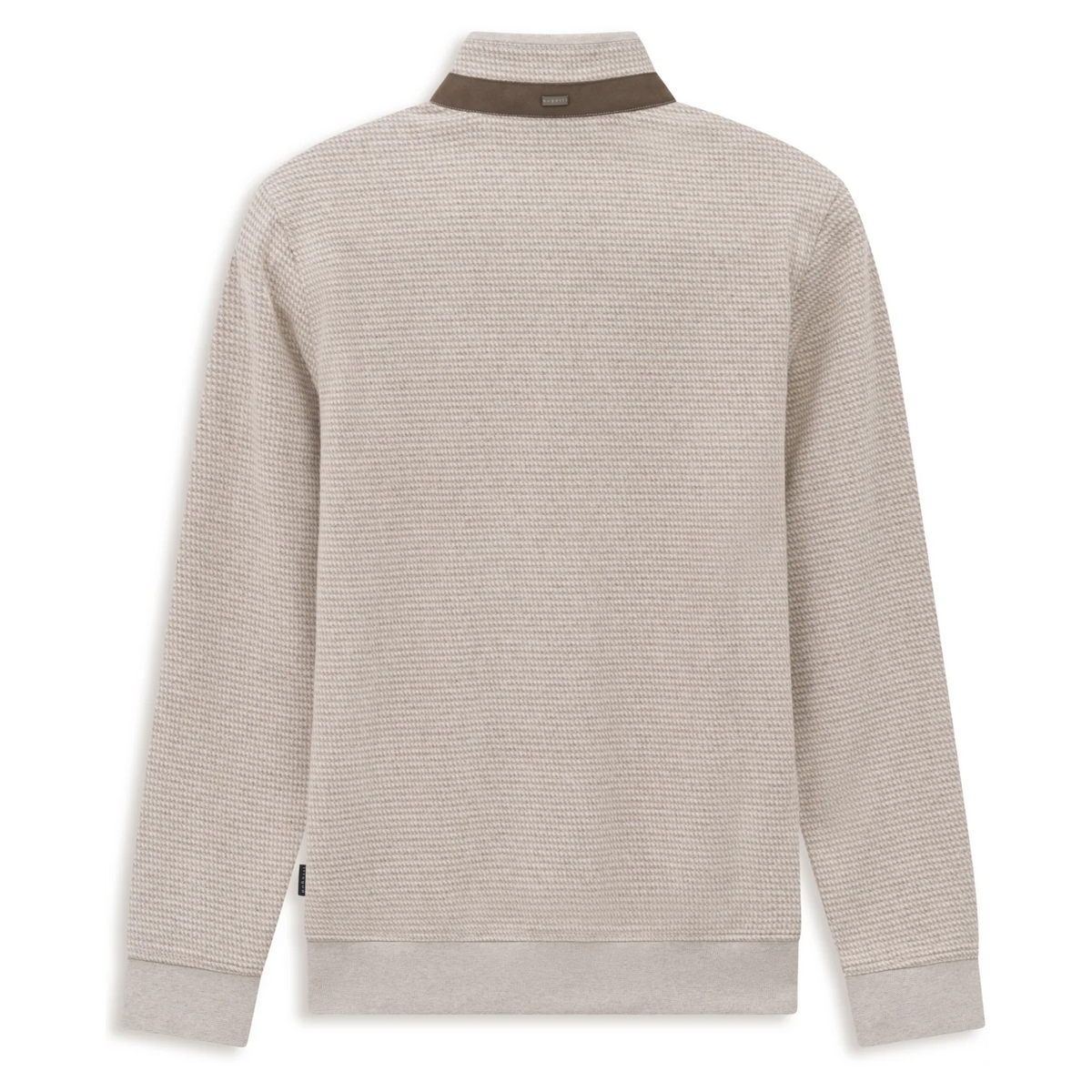 Bugatti Houndstooth Knit Sweater Beige
