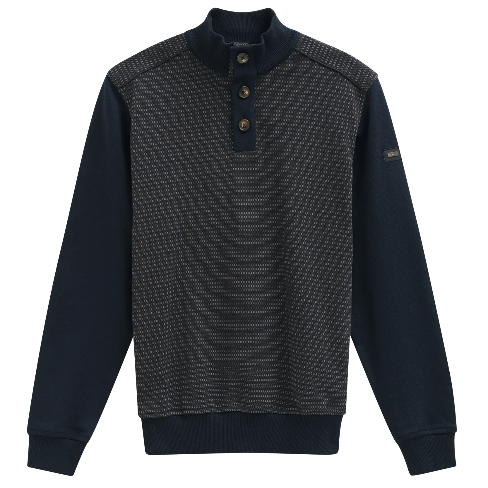 Bugatti Textured Knit Sweater Navy