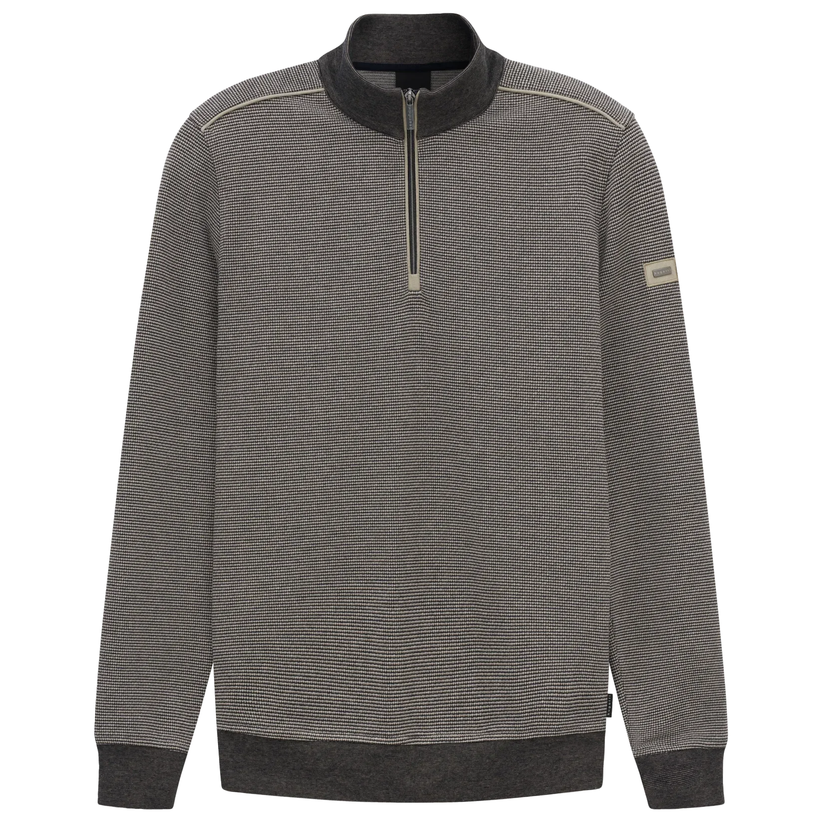 Bugatti Textured Knit Sweater Khaki