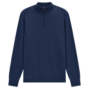 Bugatti Knit Zip Sweater Blue