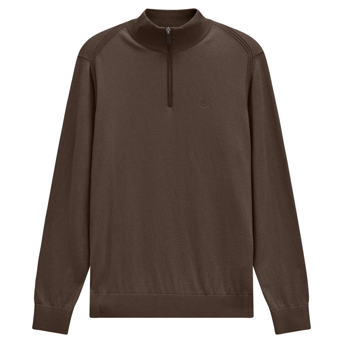 Bugatti Knit Zip Sweater Brown