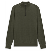 Bugatti Knit Zip Sweater Olive