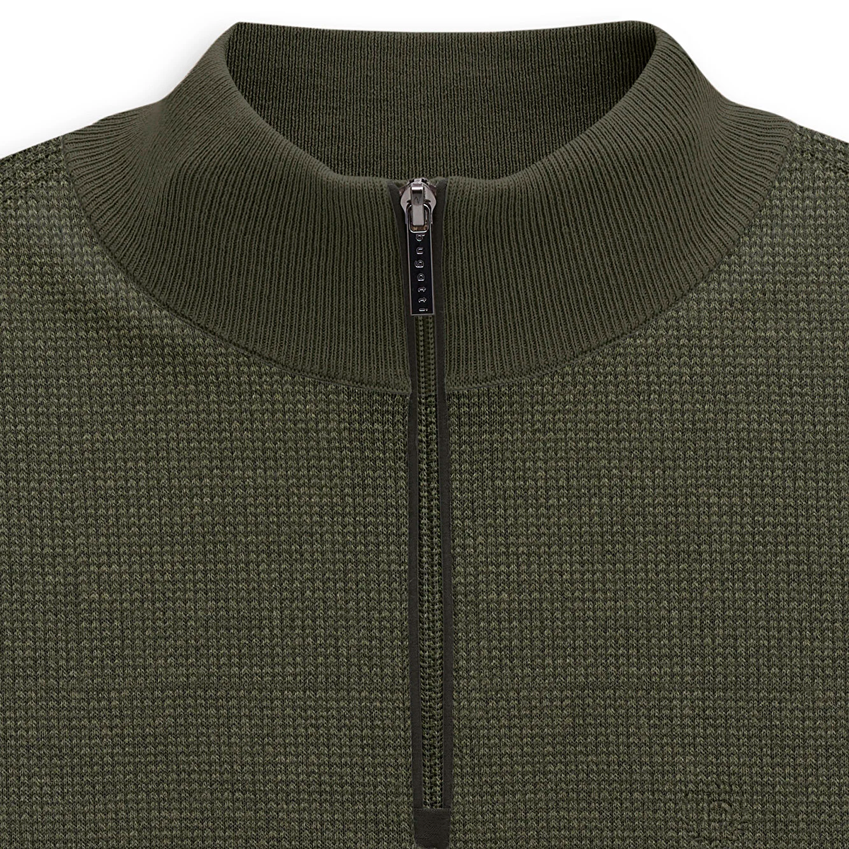 Bugatti Knit Zip Sweater Olive