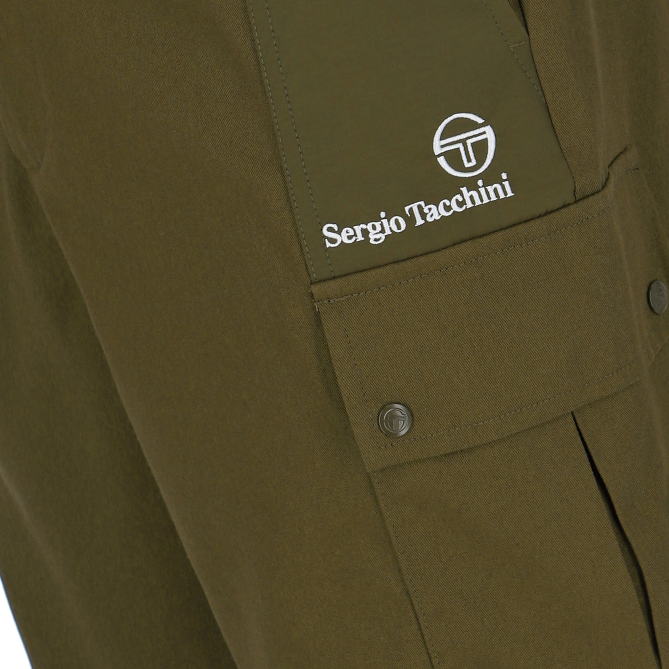 Sergio Tacchini Cargo T-Shirt & Shorts Set White/Olive
