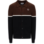 Sergio Tacchini Corte Cardigan Brown/Black