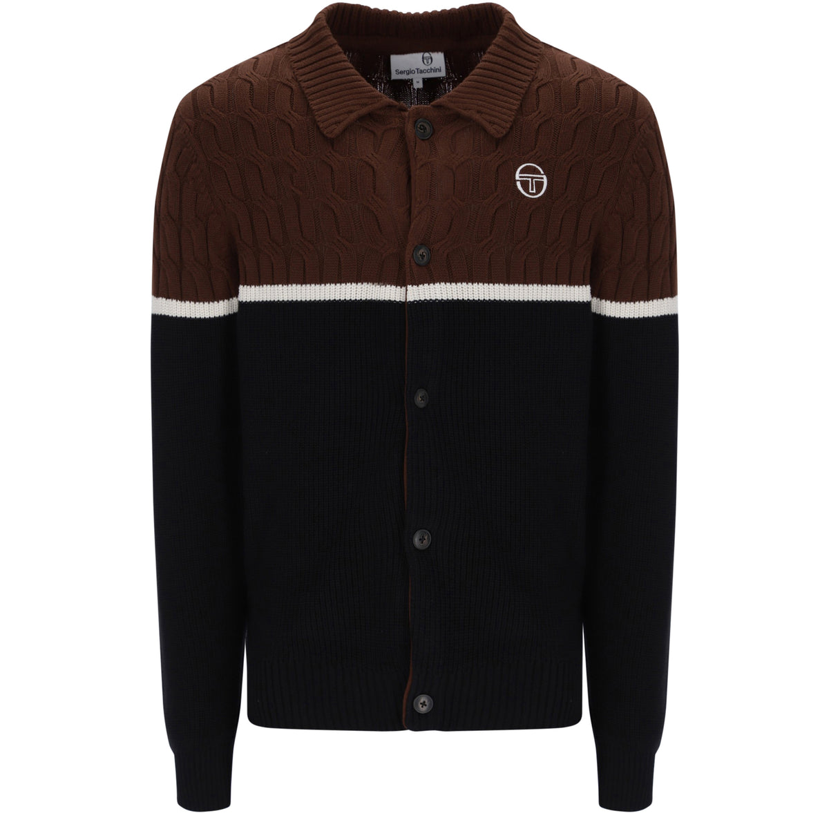 Sergio Tacchini Corte Cardigan Brown/Black