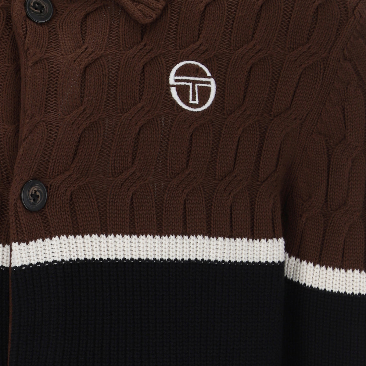 Sergio Tacchini Corte Cardigan Brown/Black