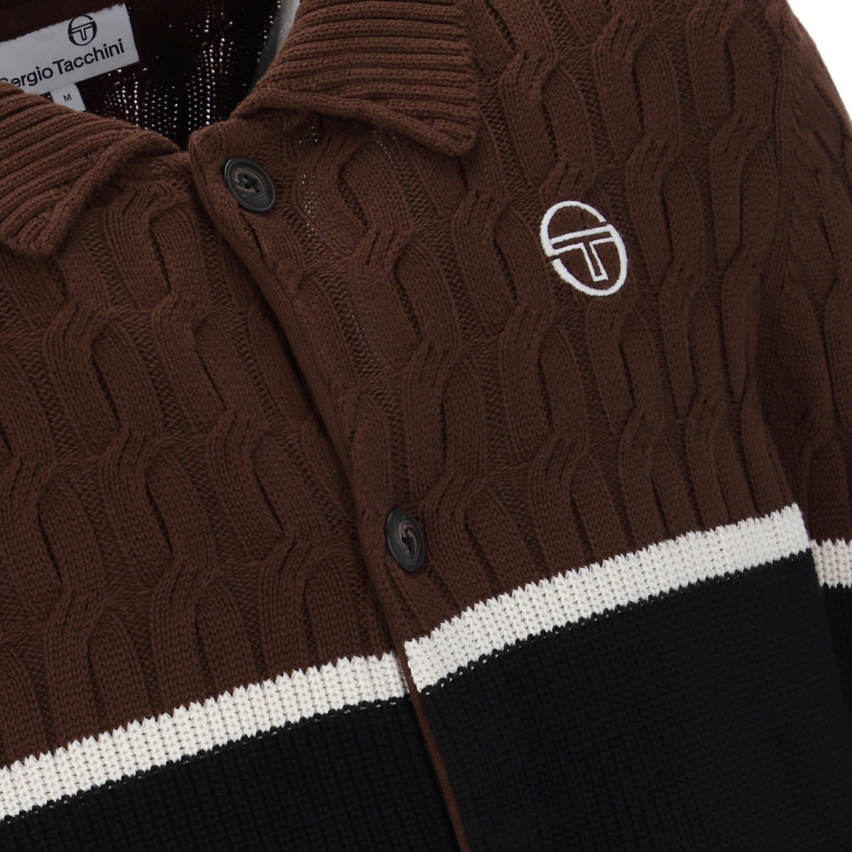Sergio Tacchini Corte Cardigan Brown/Black