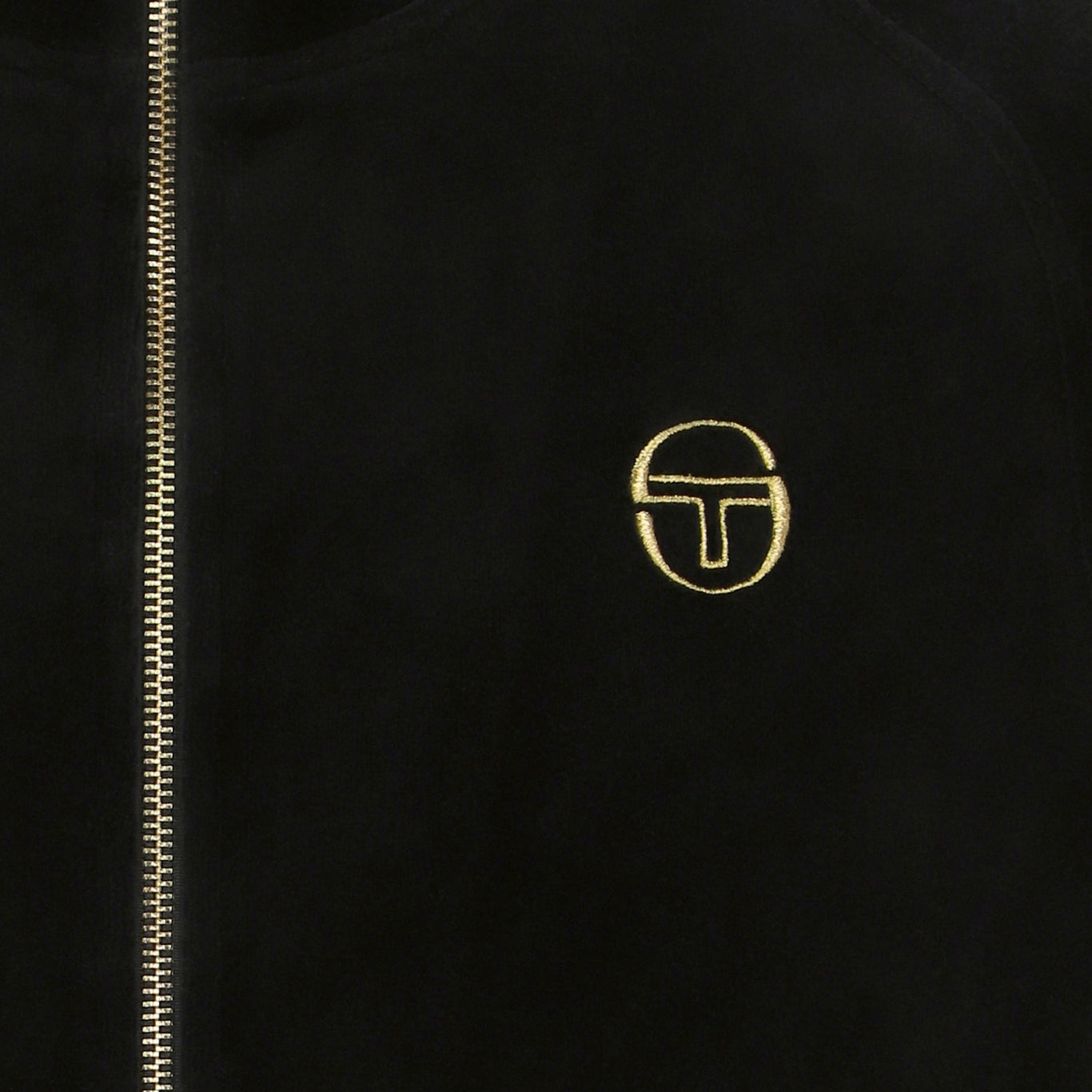Sergio Tacchini Court Velour Track Top Black