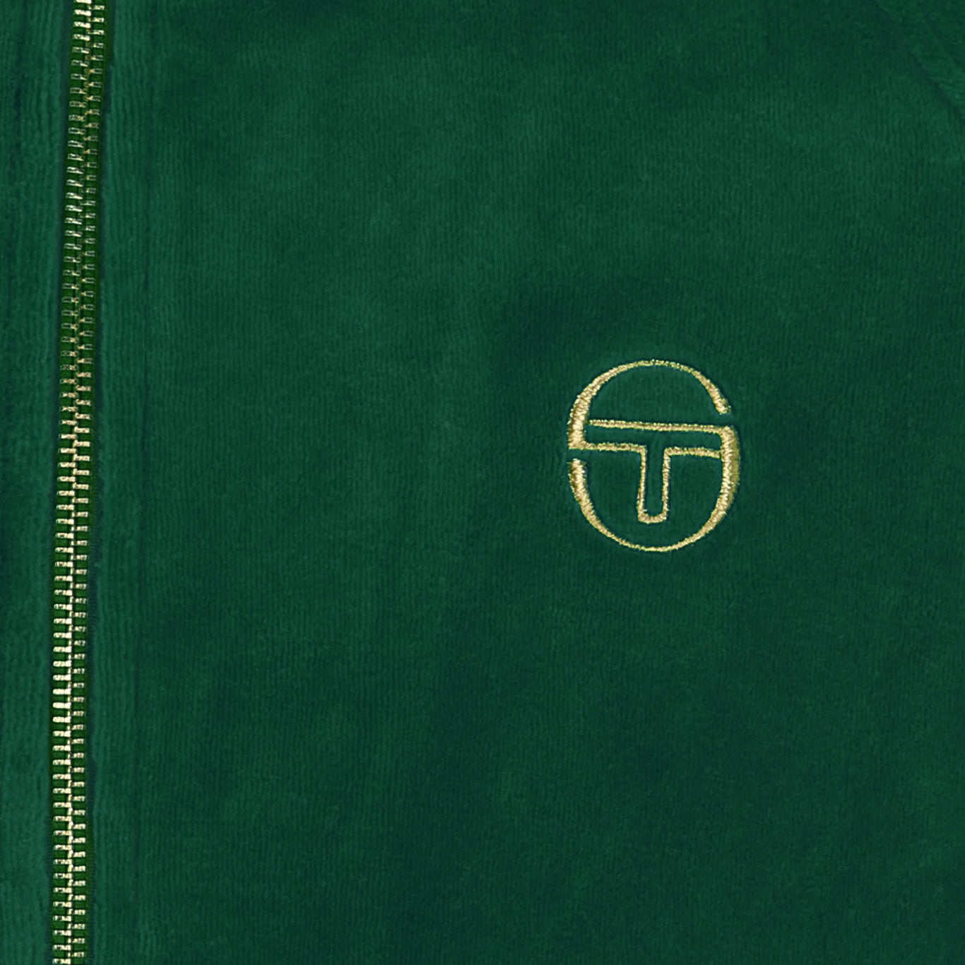 Sergio Tacchini Court Velour Track Top Green