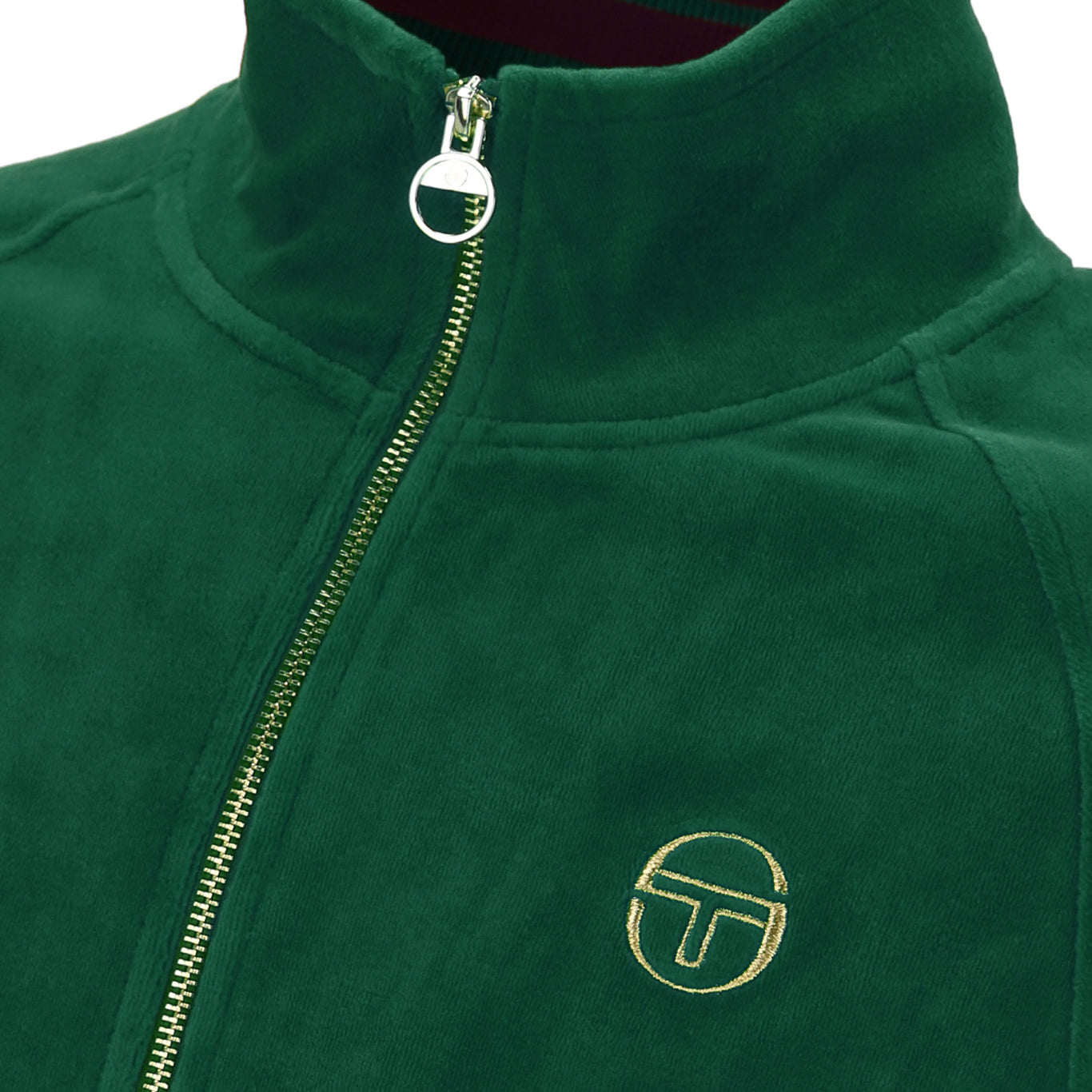 Sergio Tacchini Court Velour Track Top Green