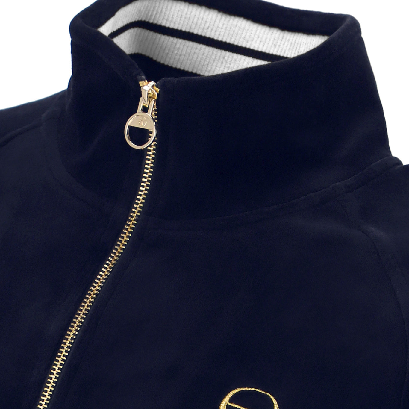 Sergio Tacchini Court Velour Track Top Navy