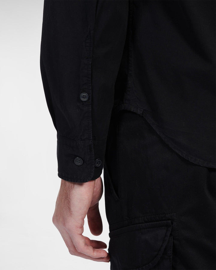 CP Company Lens Zip Overshirt Black