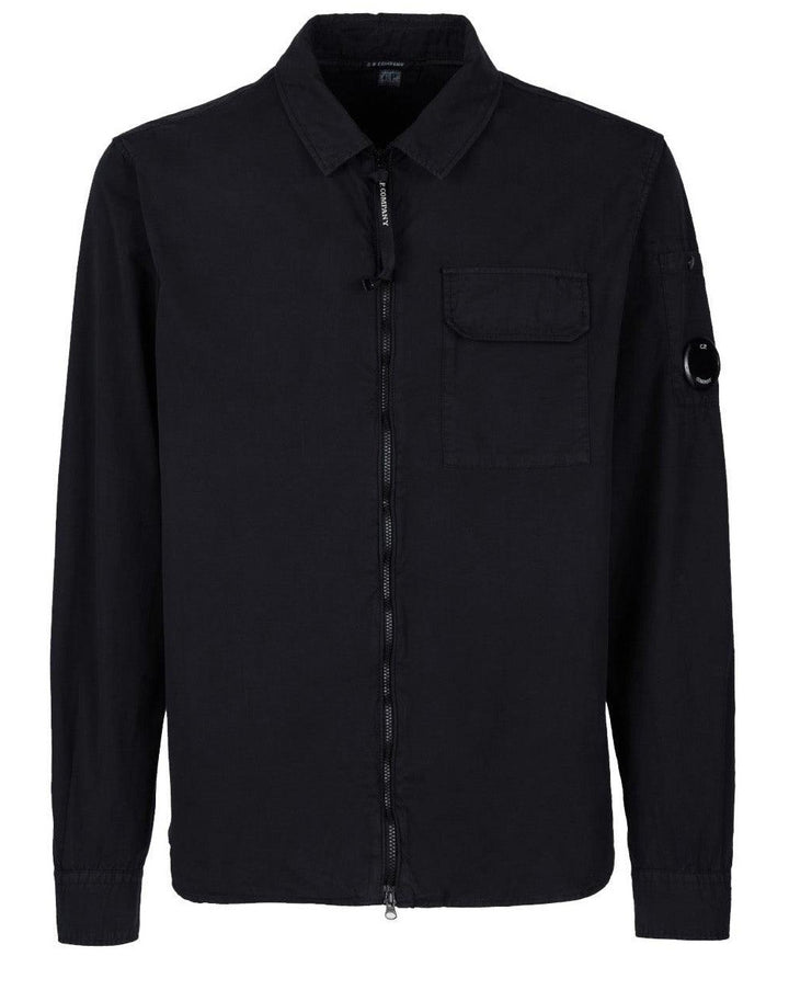 CP Company Lens Zip Overshirt Black