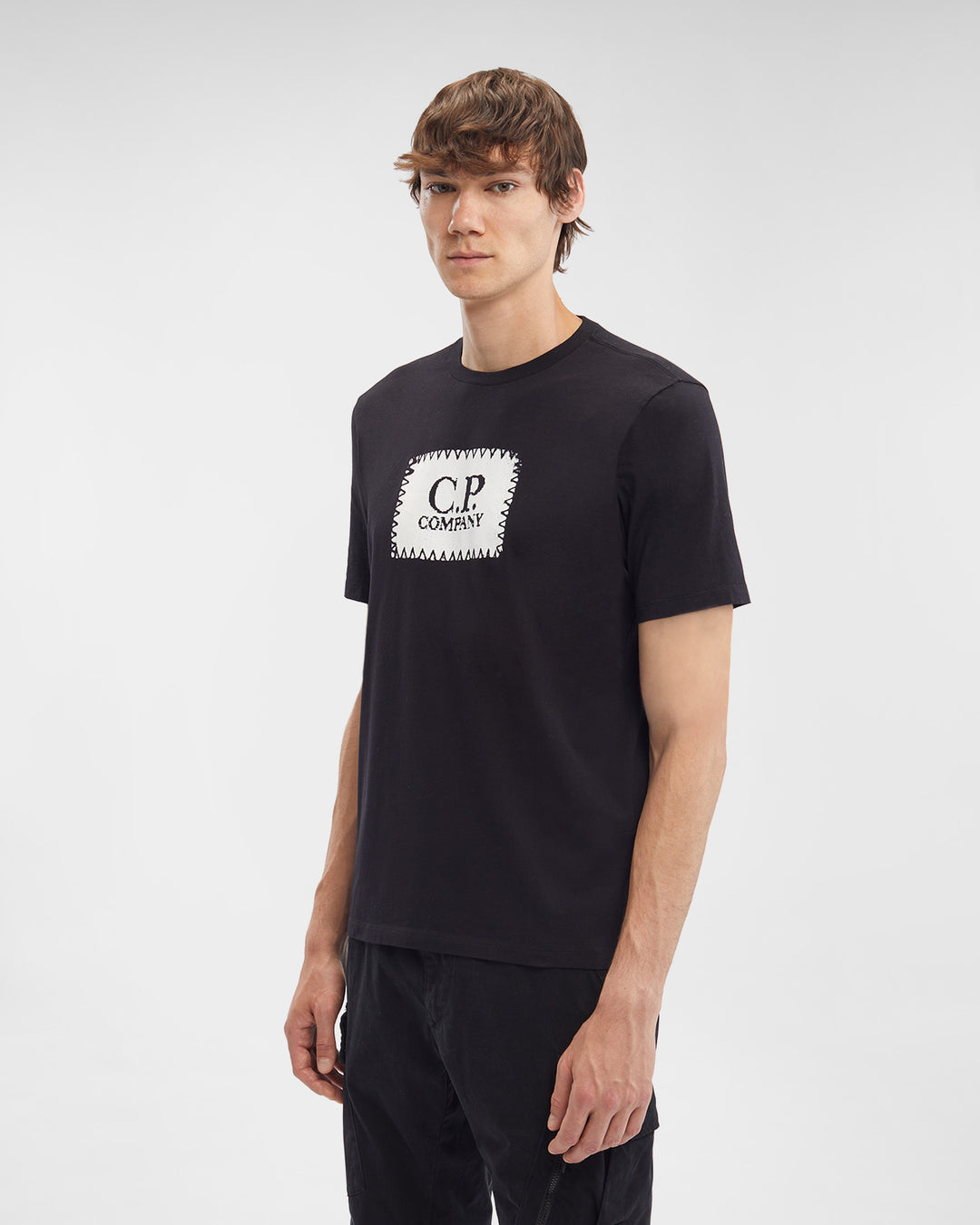 CP Company Label Logo T-Shirt Black