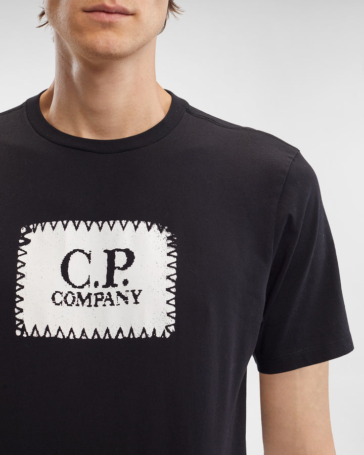 CP Company Label Logo T-Shirt Black