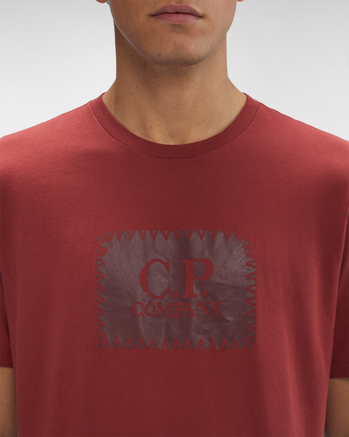 CP Company Label Logo T-Shirt Red