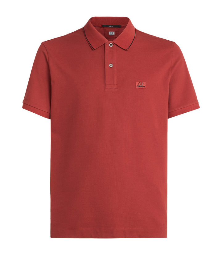 CP Company Slim Fit Polo Shirt Red
