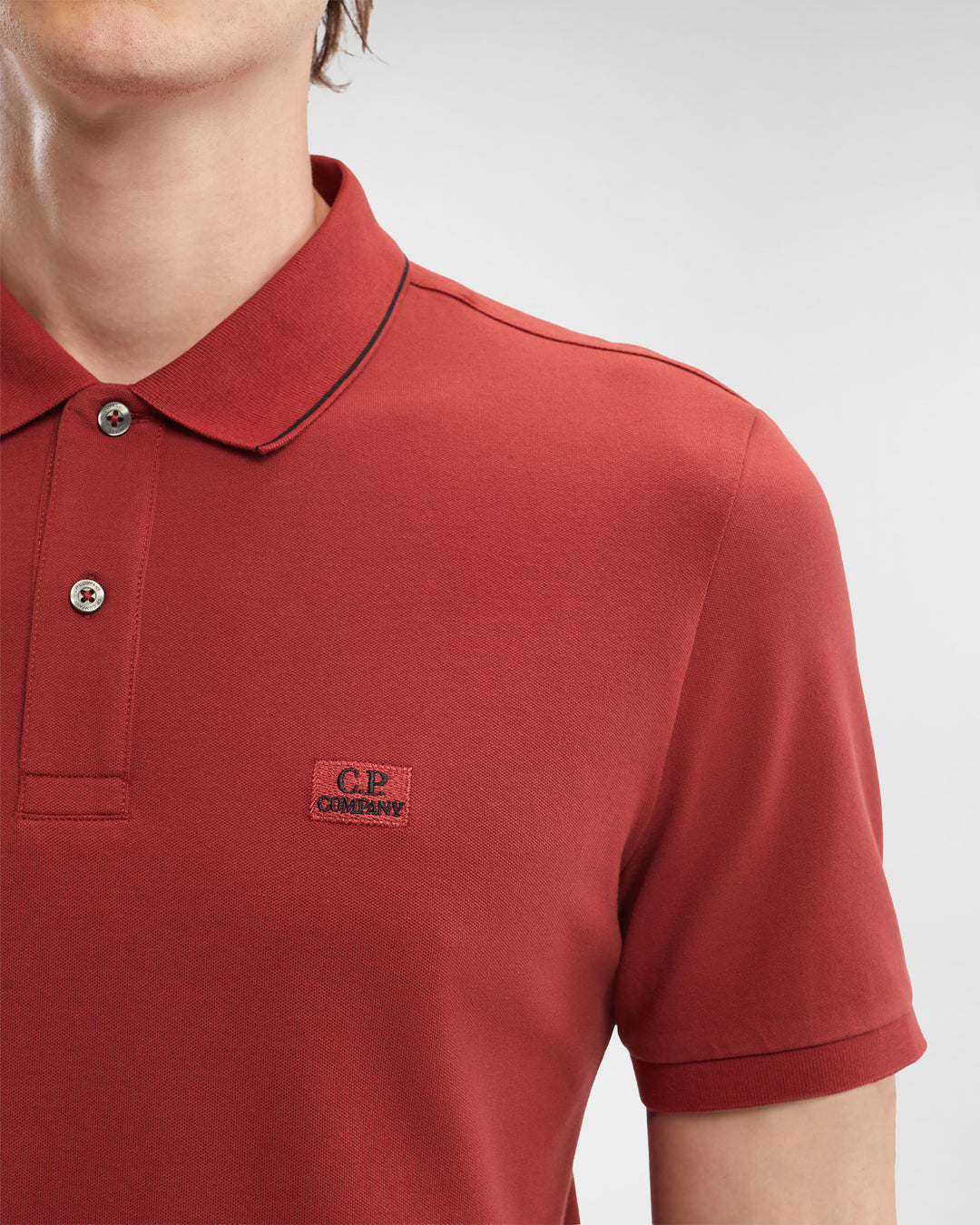 CP Company Slim Fit Polo Shirt Red