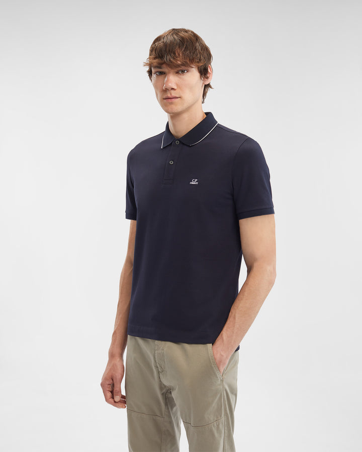 CP Company Slim Fit Polo Shirt Navy