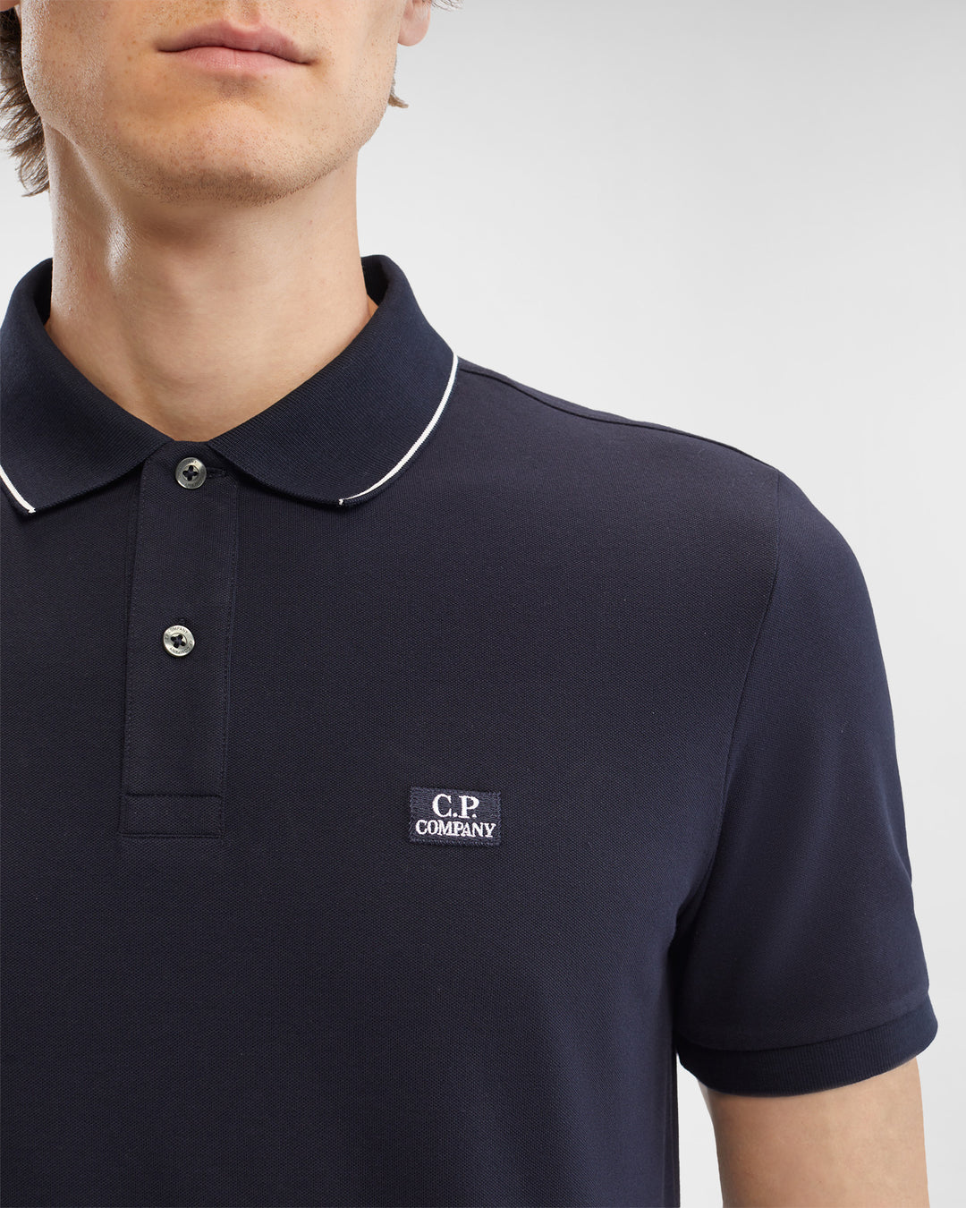 CP Company Slim Fit Polo Shirt Navy