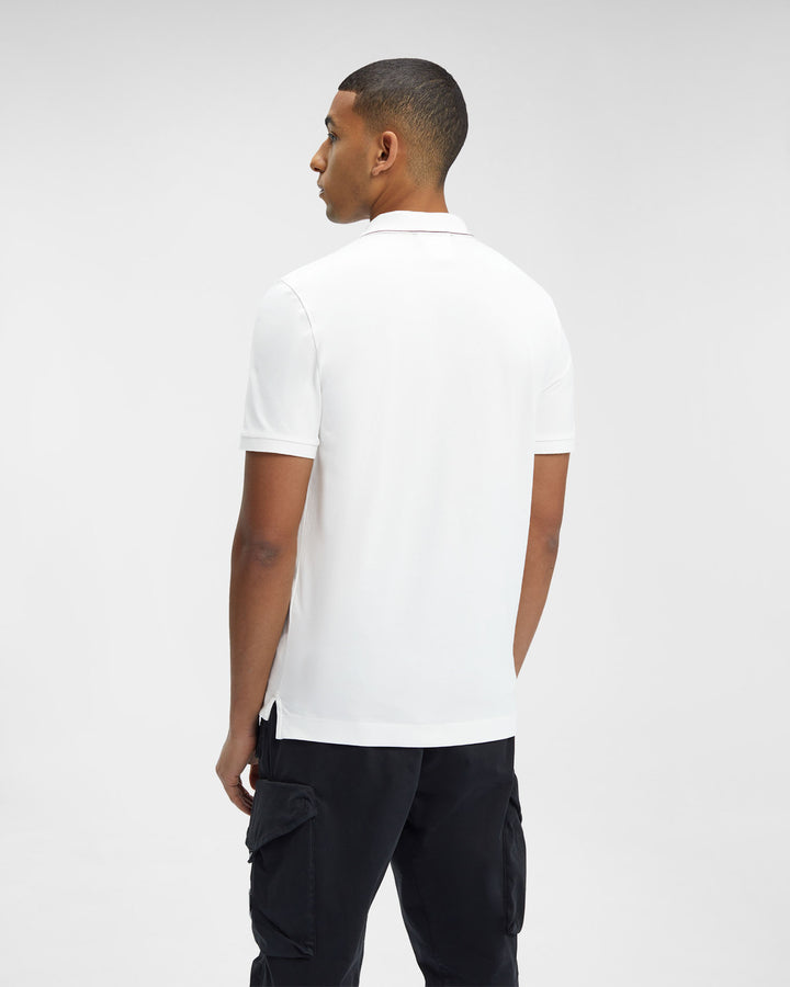 CP Company Slim Fit Polo Shirt White