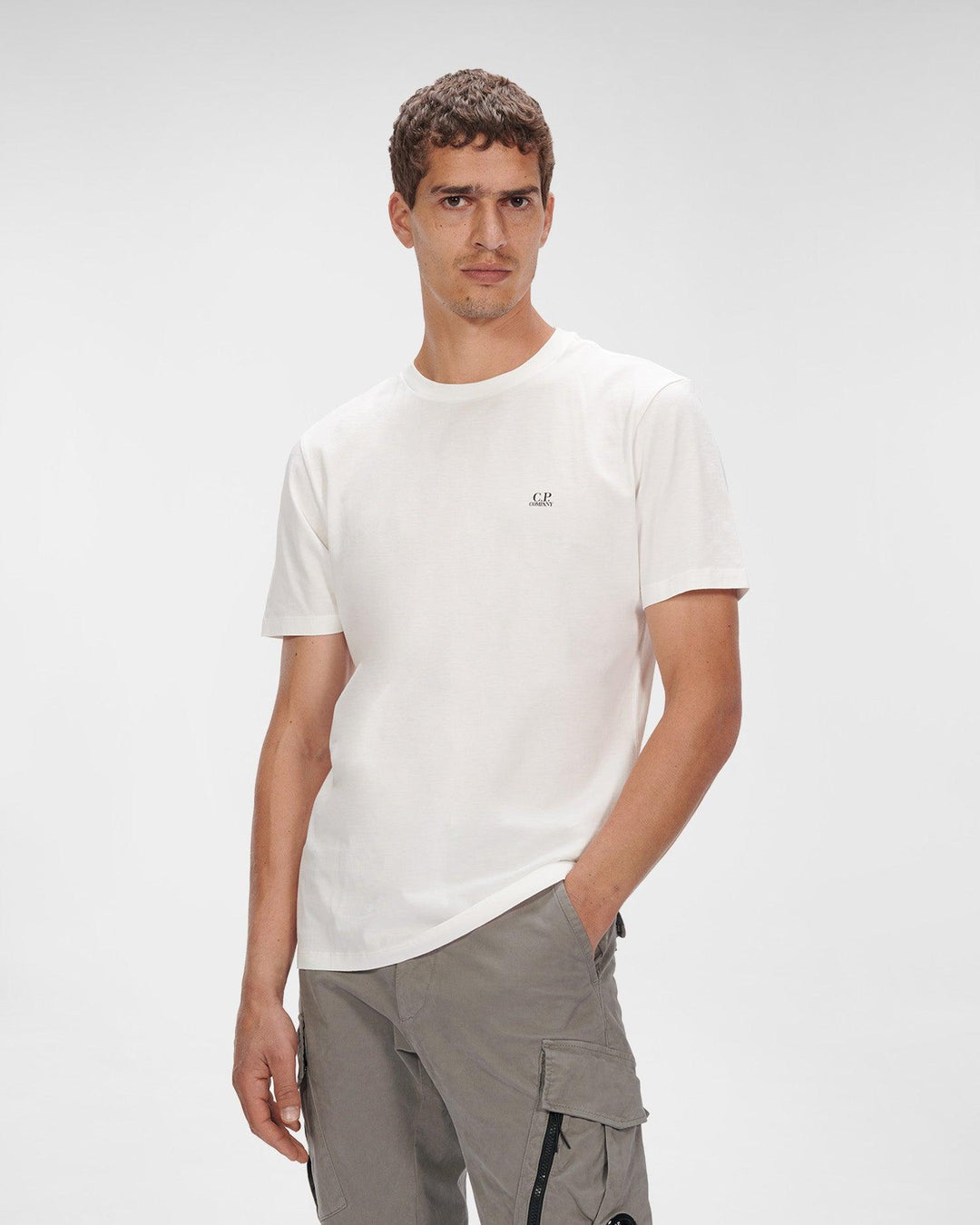 CP Company Small Logo T-Shirt White - Urban Menswear