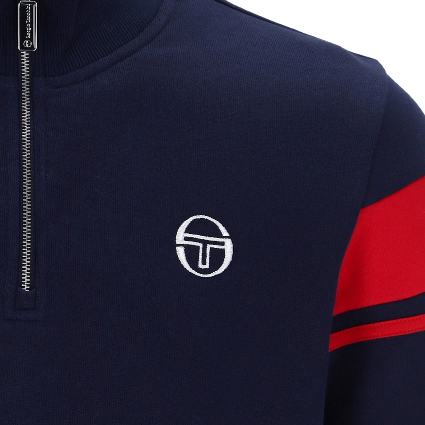 Sergio Tacchini Damarindo Quarter Zip - Navy & Red - Men's – Urban Sergio Tacchini Damarindo Quarter Zip - Navy & Red - Men's – Urban