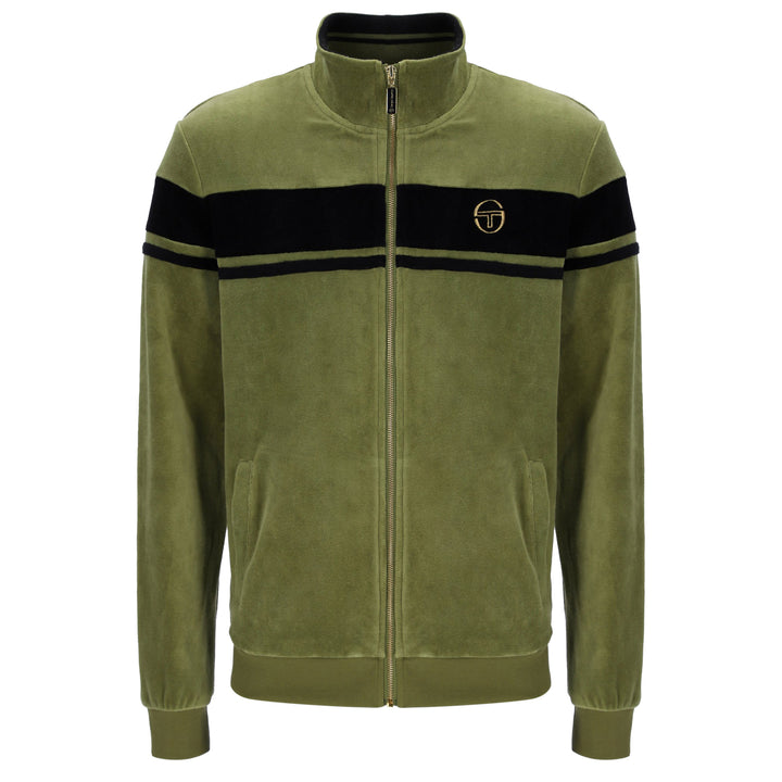 Sergio Tacchini Damarindo Velour Track Top Green