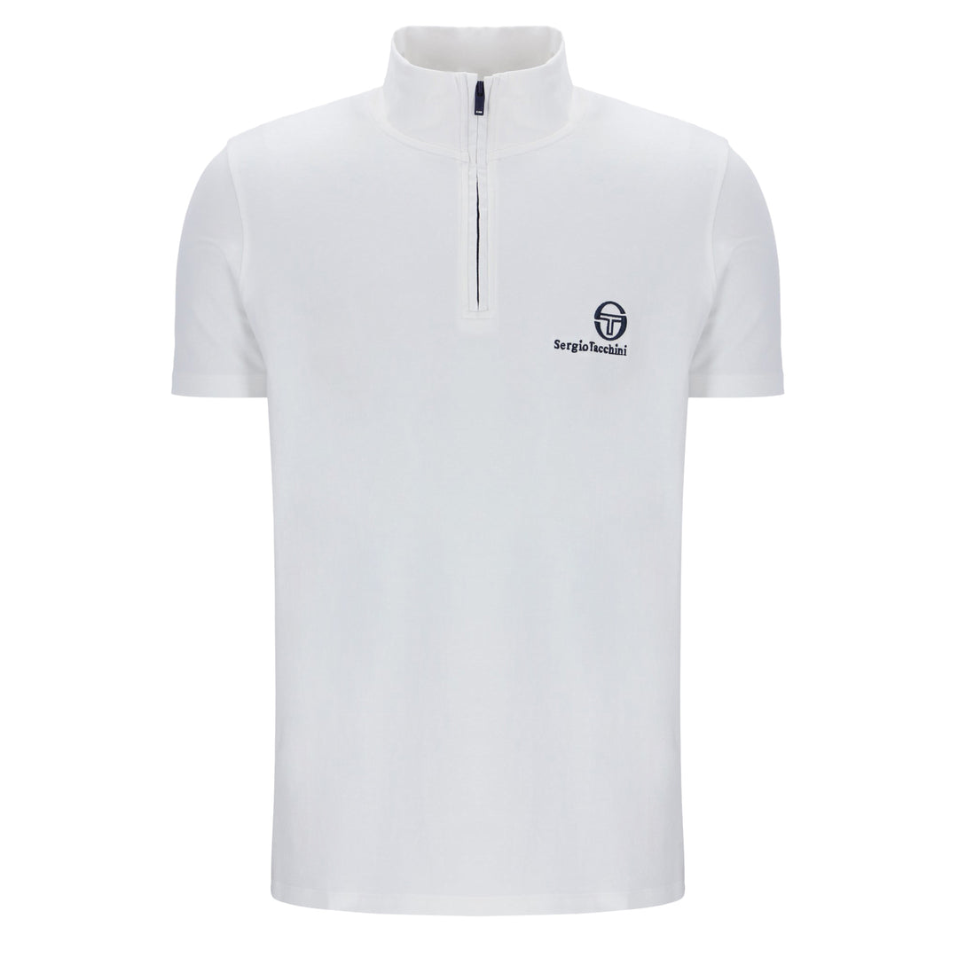 Sergio Tacchini Daytone Zip Neck Top White